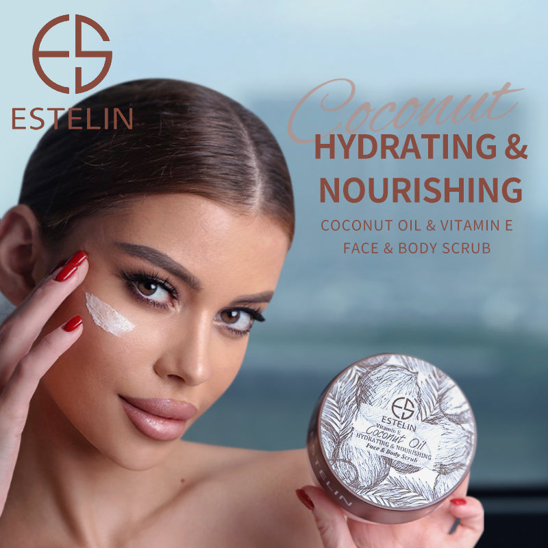 Coconut oil & Vitamin E hydrating & nourishing face & body scrub
