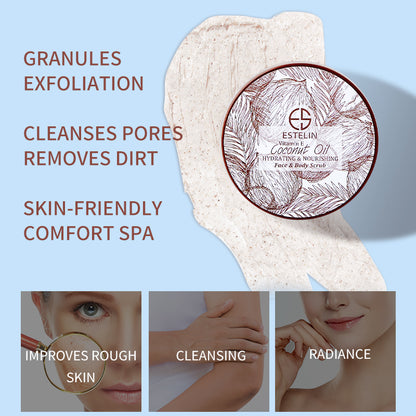 Coconut oil & Vitamin E  hydrating & nourishing face & body scrub