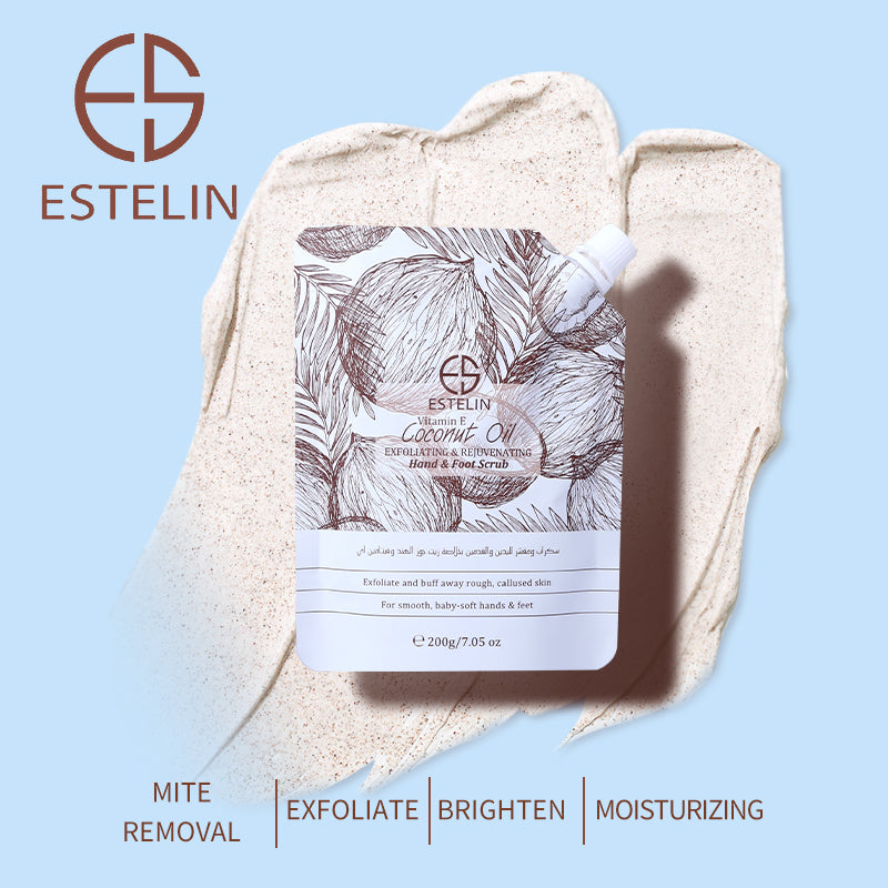 Coconut oil & Vitamin E  exfoliating & rejuvenating hand & foot scrub