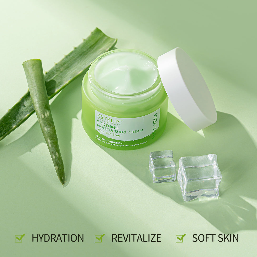 Estelin Aloe Vera Soothing Moisturizing Cream With Tea Tree