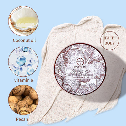 Coconut oil & Vitamin E  hydrating & nourishing face & body scrub