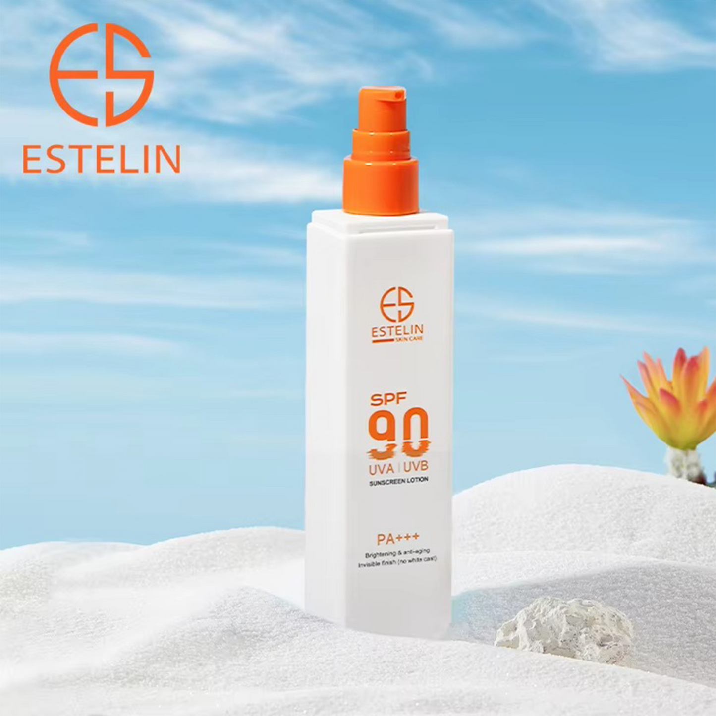 ESTELIN Moisturizing Brightening UV Protection Vitamin C SPF 90 Sunscreen Lotion 120g