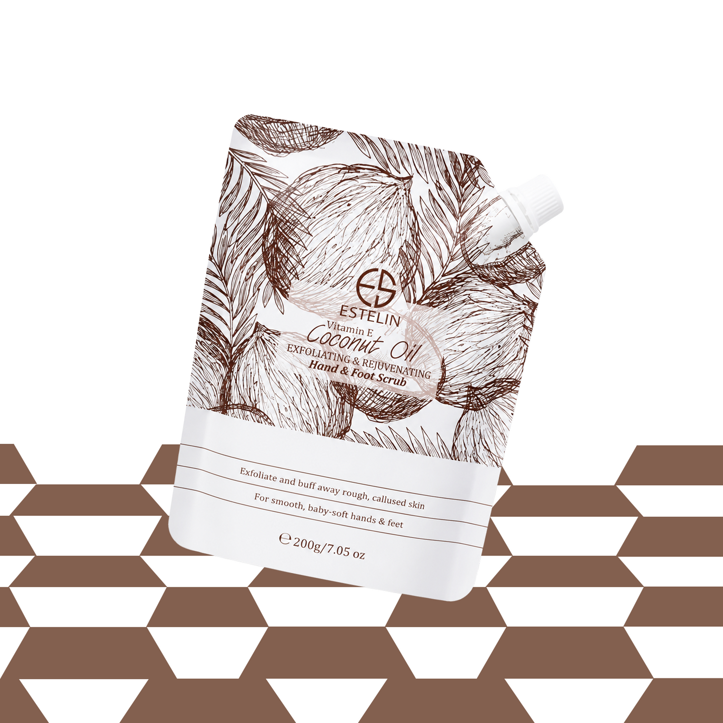 Coconut oil & Vitamin E  exfoliating & rejuvenating hand & foot scrub