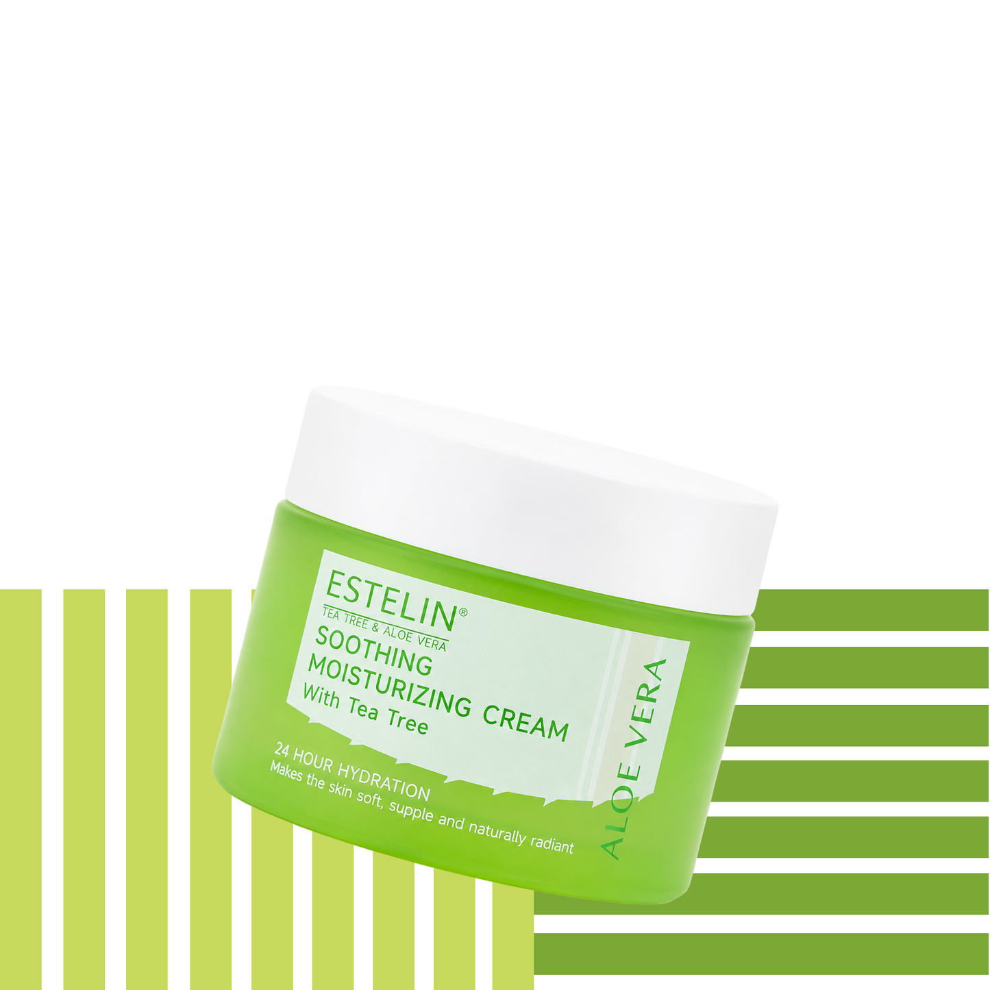 Estelin Aloe Vera Soothing Moisturizing Cream With Tea Tree