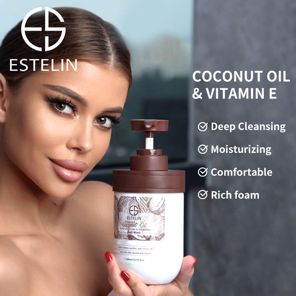 Coconut Oil & Vitamin E  ultra moisture & nourishes body wash
