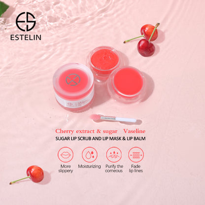 Peach Sugar lip scrub and lip mask & lip balm