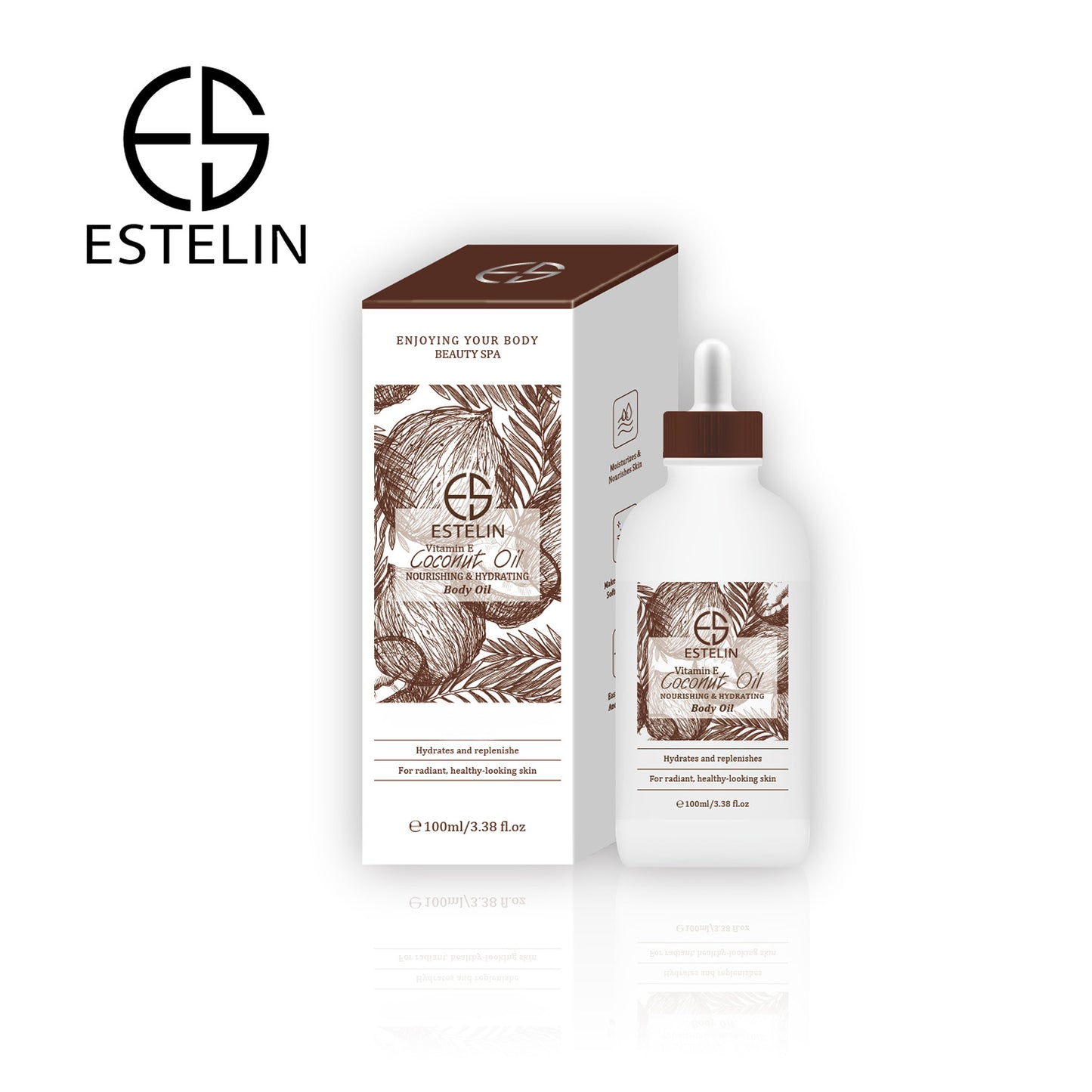 Coconut oil & Vitamin E  nourishing & hydrating body oil