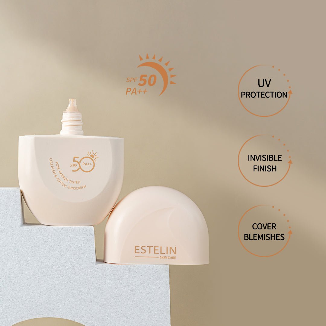 Pore Barrier Tinted Collagen & Peptide Sunscreen SPF50