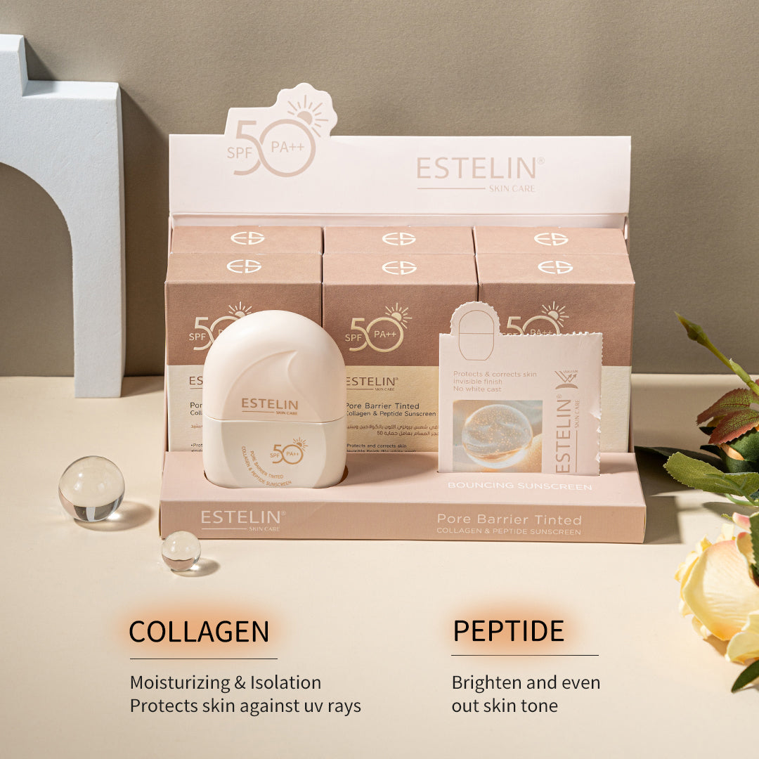 Pore Barrier Tinted Collagen & Peptide Sunscreen SPF50