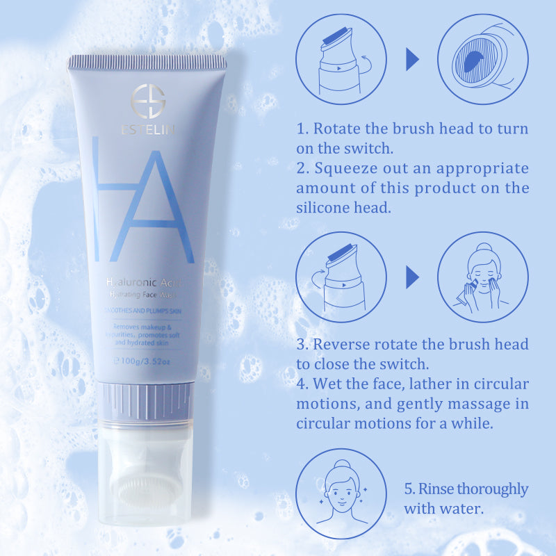 Hyaluronic acid hydrating face wash