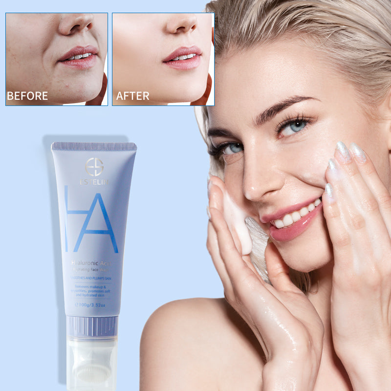 Hyaluronic acid hydrating face wash